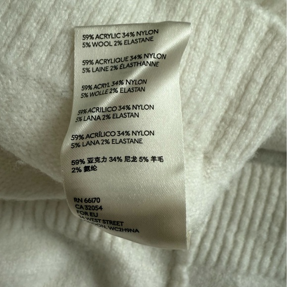 Free People Afterglow Mock Neck Sweater Ivory XS - Picture 9 of 9